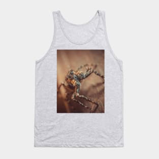 Cute & Curious Jumping Spider Macro Photograph Tank Top